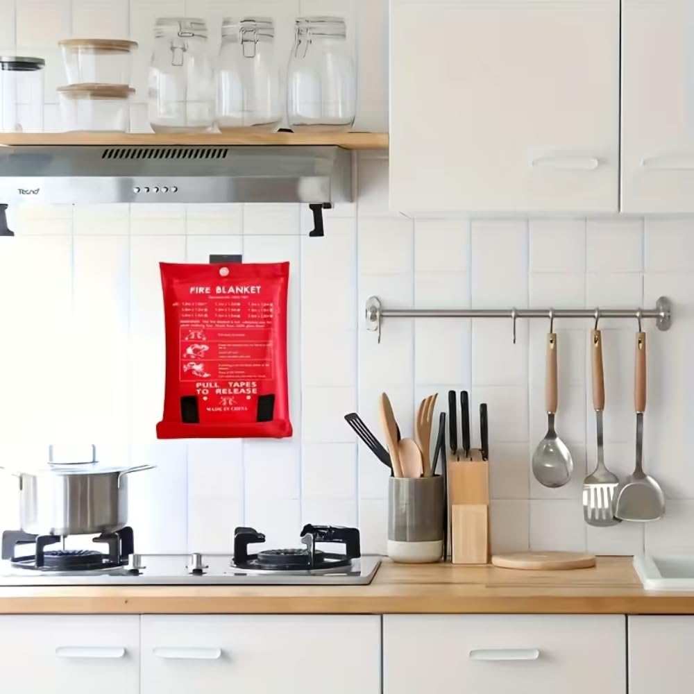 بطانية طوارئ مقاومة للحرارة لل - مراجعة Fire Blanket Kitchen وسعره