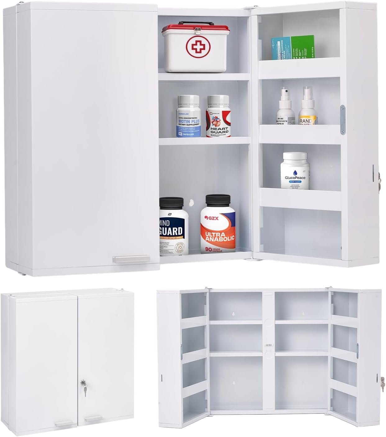 خزانة أدوية كبيرة قابلة للقفل، - مراجعة Medicine Cabinet Lock وسعره